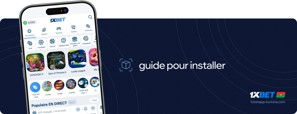 1xbet betapk Burkina guide pour installer